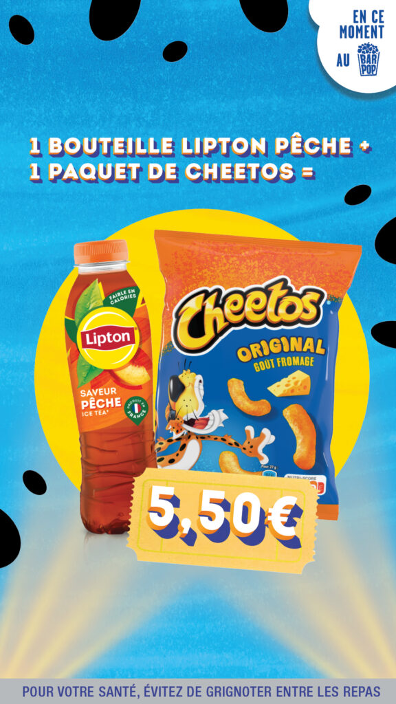 OP BAR POP CHEETOS & LIPTON ICE TEA