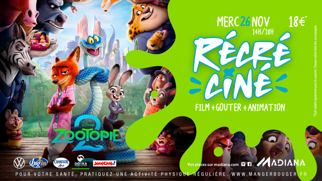 RÉCRÉ CINÉ MADIANA 29 NOVEMBRE