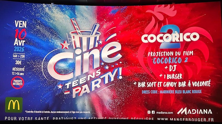 CINÉ TEEN PARTY MADIANA 10 AVRIL